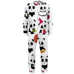 Playing Pandas Cartoons Onepiece Jumpsuit (men) by Semog4