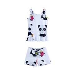 Playing Pandas Cartoons Kids  Boyleg Swimsuit by Semog4