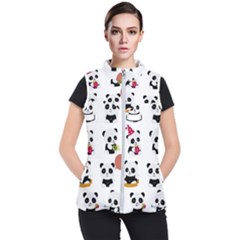 Playing Pandas Cartoons Women s Puffer Vest