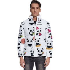 Playing Pandas Cartoons Men s Puffer Bubble Jacket Coat by Semog4