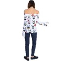 Playing Pandas Cartoons Off Shoulder Long Sleeve Top View2