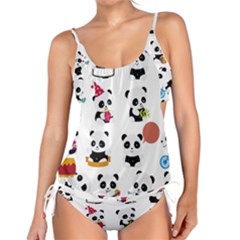 Playing Pandas Cartoons Tankini Set