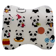 Playing Pandas Cartoons Velour Head Support Cushion by Semog4