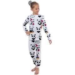 Playing Pandas Cartoons Kids  Long Sleeve Set 