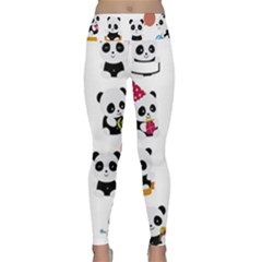 Playing Pandas Cartoons Lightweight Velour Classic Yoga Leggings by Semog4