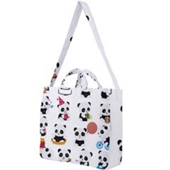 Playing Pandas Cartoons Square Shoulder Tote Bag by Semog4