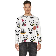 Playing Pandas Cartoons Men s Fleece Sweatshirt