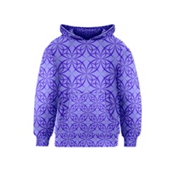 Decor Pattern Blue Curved Line Kids  Pullover Hoodie