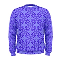 Decor Pattern Blue Curved Line Men s Sweatshirt