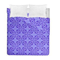 Decor Pattern Blue Curved Line Duvet Cover Double Side (full/ Double Size) by Semog4