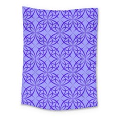 Decor Pattern Blue Curved Line Medium Tapestry