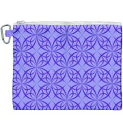 Decor Pattern Blue Curved Line Canvas Cosmetic Bag (xxxl) by Semog4