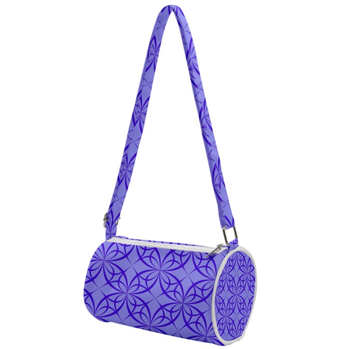 Decor Pattern Blue Curved Line Mini Cylinder Bag