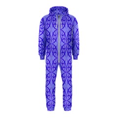 Decor Pattern Blue Curved Line Hooded Jumpsuit (kids) by Semog4