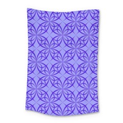 Decor Pattern Blue Curved Line Small Tapestry