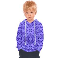 Decor Pattern Blue Curved Line Kids  Overhead Hoodie