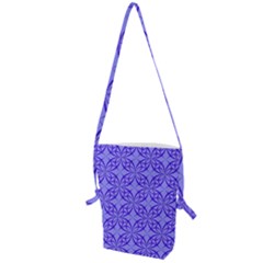 Decor Pattern Blue Curved Line Folding Shoulder Bag by Semog4