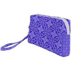 Decor Pattern Blue Curved Line Wristlet Pouch Bag (small) by Semog4