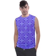 Decor Pattern Blue Curved Line Men s Regular Tank Top by Semog4