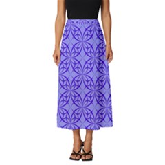 Decor Pattern Blue Curved Line Classic Midi Chiffon Skirt