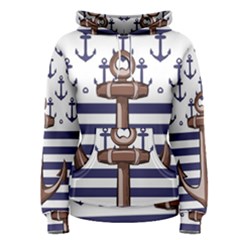 Anchor Background Design Women s Pullover Hoodie