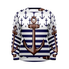 Anchor Background Design Women s Sweatshirt