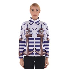 Anchor Background Design Women s Bomber Jacket