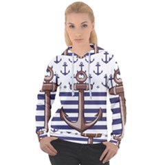 Anchor Background Design Women s Overhead Hoodie