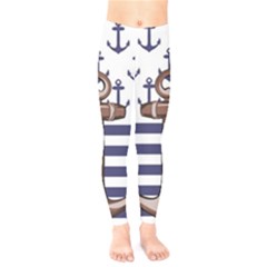 Anchor Background Design Kids  Classic Winter Leggings