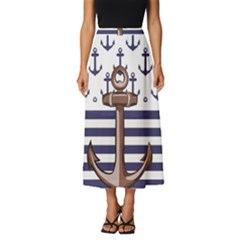 Anchor Background Design Classic Midi Chiffon Skirt