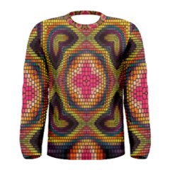 Kaleidoscope Art Pattern Ornament Men s Long Sleeve Tee