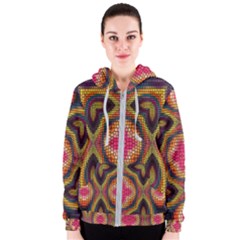 Kaleidoscope Art Pattern Ornament Women s Zipper Hoodie