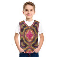 Kaleidoscope Art Pattern Ornament Kids  Basketball Tank Top by Semog4