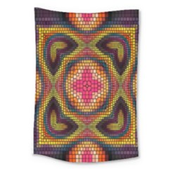 Kaleidoscope Art Pattern Ornament Large Tapestry