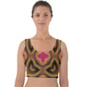 Kaleidoscope Art Pattern Ornament Velvet Crop Top View1