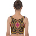 Kaleidoscope Art Pattern Ornament Velvet Crop Top View2