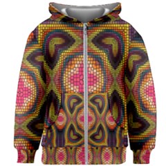 Kaleidoscope Art Pattern Ornament Kids  Zipper Hoodie Without Drawstring