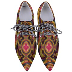 Kaleidoscope Art Pattern Ornament Pointed Oxford Shoes by Semog4