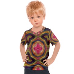 Kaleidoscope Art Pattern Ornament Kids  Sports Tee