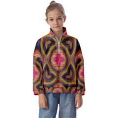 Kaleidoscope Art Pattern Ornament Kids  Half Zip Hoodie