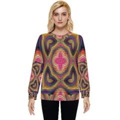 Kaleidoscope Art Pattern Ornament Hidden Pocket Sweatshirt