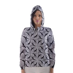 Abstract Seamless Pattern Women s Hooded Windbreaker