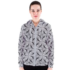 Abstract Seamless Pattern Women s Zipper Hoodie