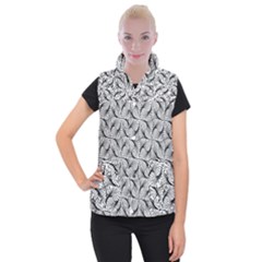 Abstract Seamless Pattern Women s Button Up Vest