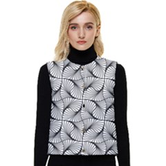 Abstract Seamless Pattern Women s Short Button Up Puffer Vest