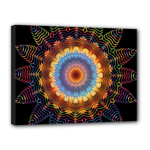 Colorful Prismatic Chromatic Canvas 16  X 12  (stretched) by Semog4