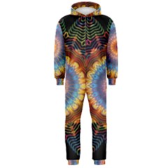 Colorful Prismatic Chromatic Hooded Jumpsuit (men)