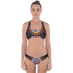 Colorful Prismatic Chromatic Cross Back Hipster Bikini Set by Semog4