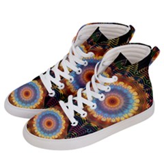 Colorful Prismatic Chromatic Women s Hi-top Skate Sneakers by Semog4