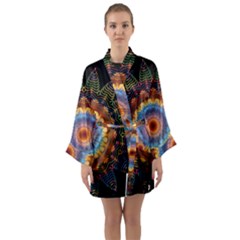 Colorful Prismatic Chromatic Long Sleeve Satin Kimono by Semog4